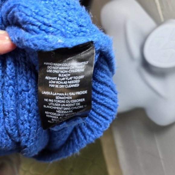 Anthropologie Pilcro blue cable knit rolled mock pullover sweater - Picture 6 of 11